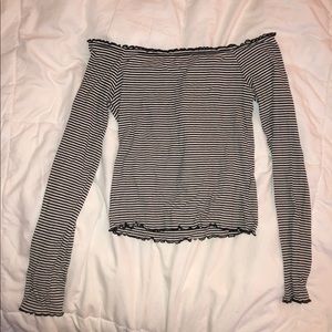 striped long sleeve top